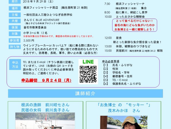 さんつなくらぶ定置網チラシ裏